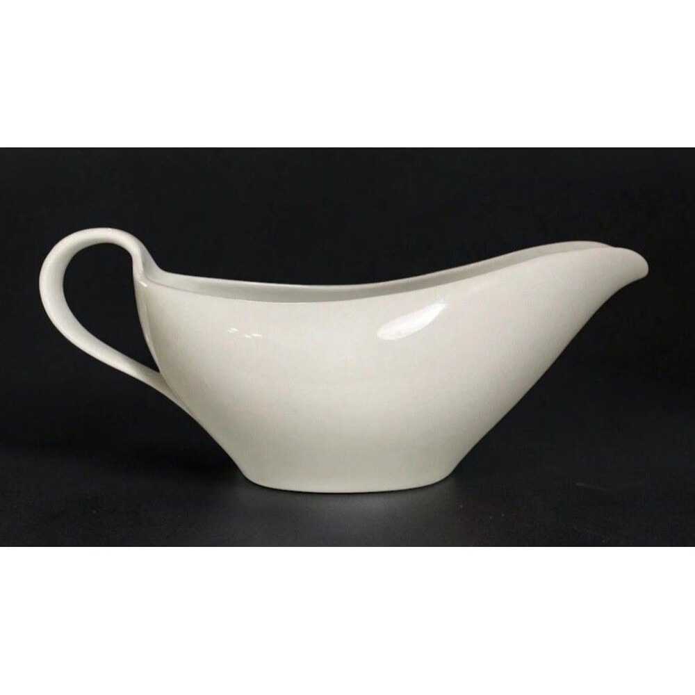 VTG Fukagawa Arita Pattern 700 White Gravy Boat Sauce Pitcher Porcelain Japan
